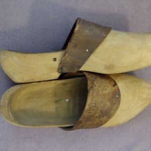 Vintage Hand-Carved Dutch French Wooden Shoes